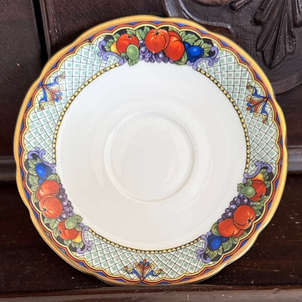 Victoria China - Czechoslovakia Forbidden Fruit Design Saucer